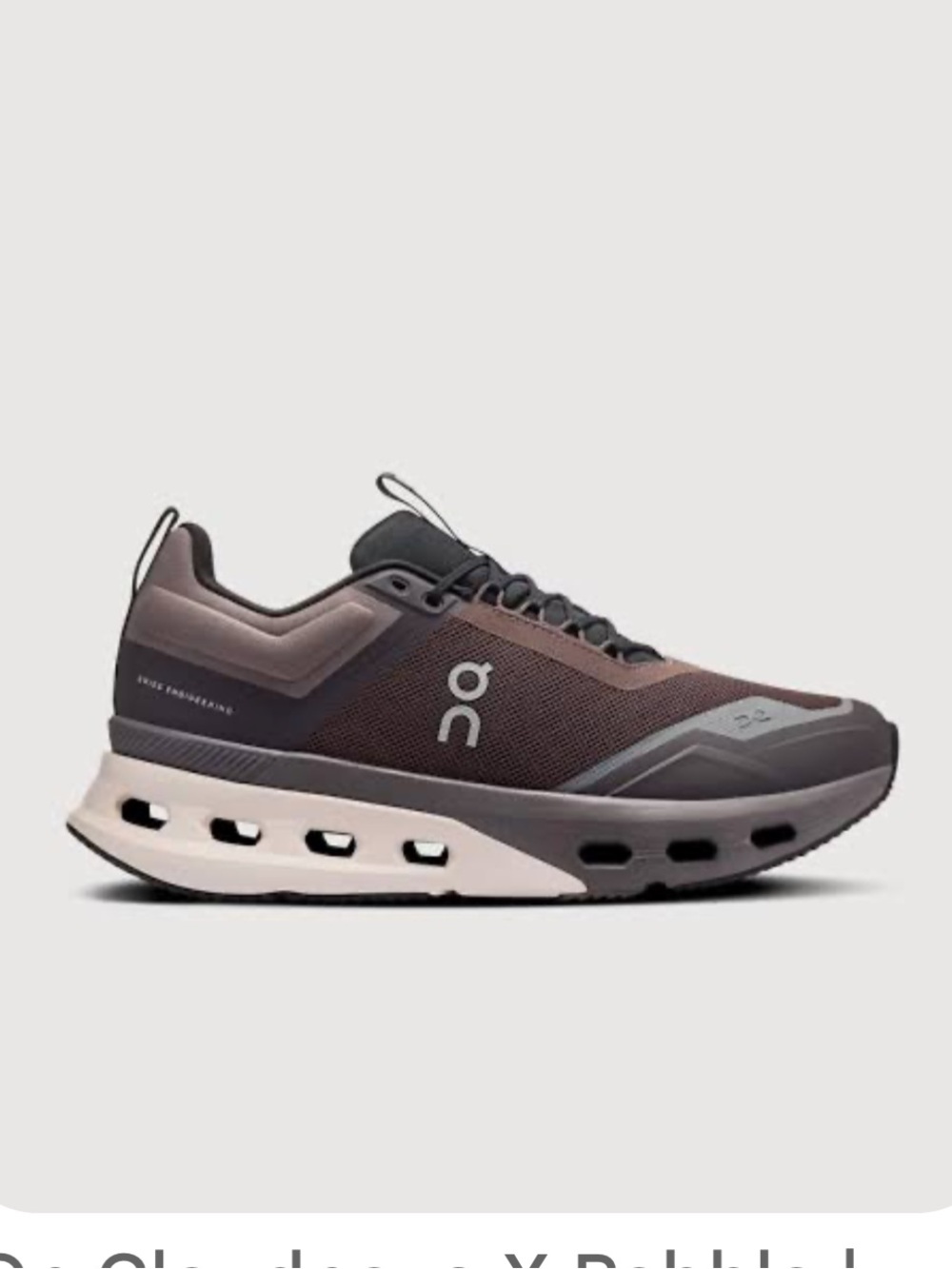 NWOT On Running Cloudnova X in Pebble Brown/ Black